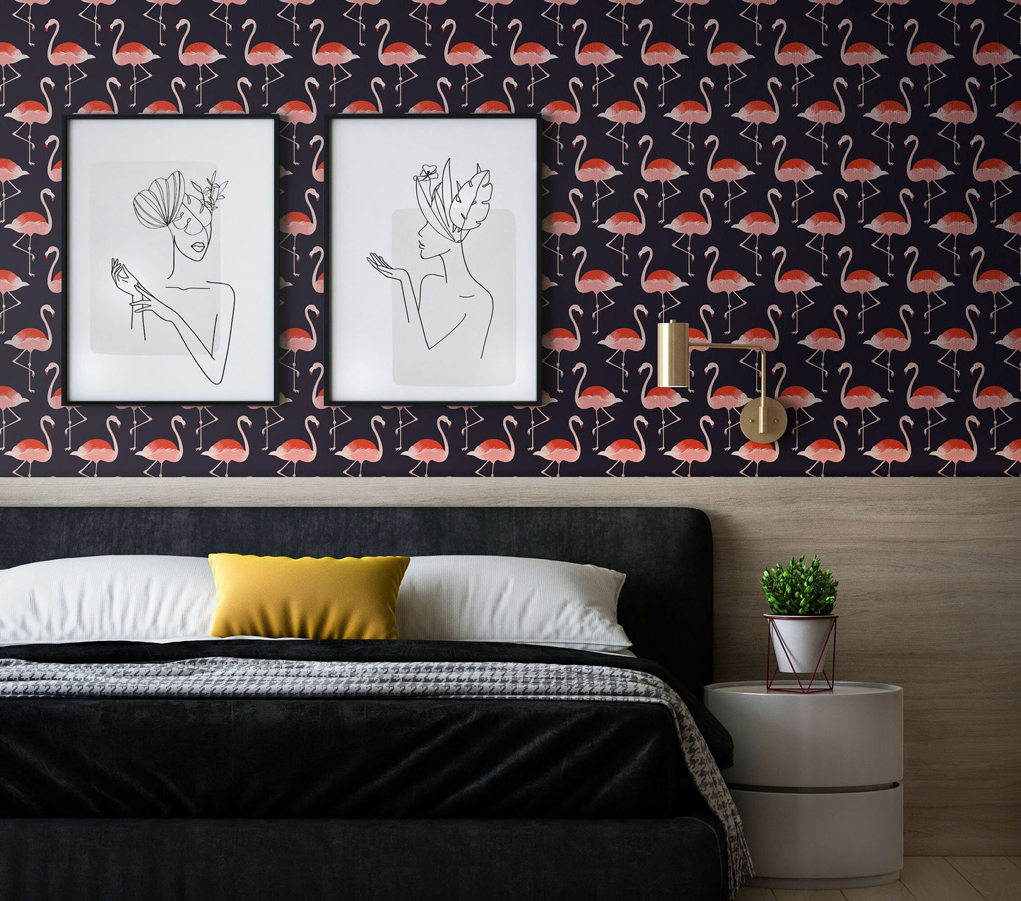 Black Flamingo Wallpaper