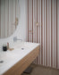 Brown and White Line Modern Wallpaper