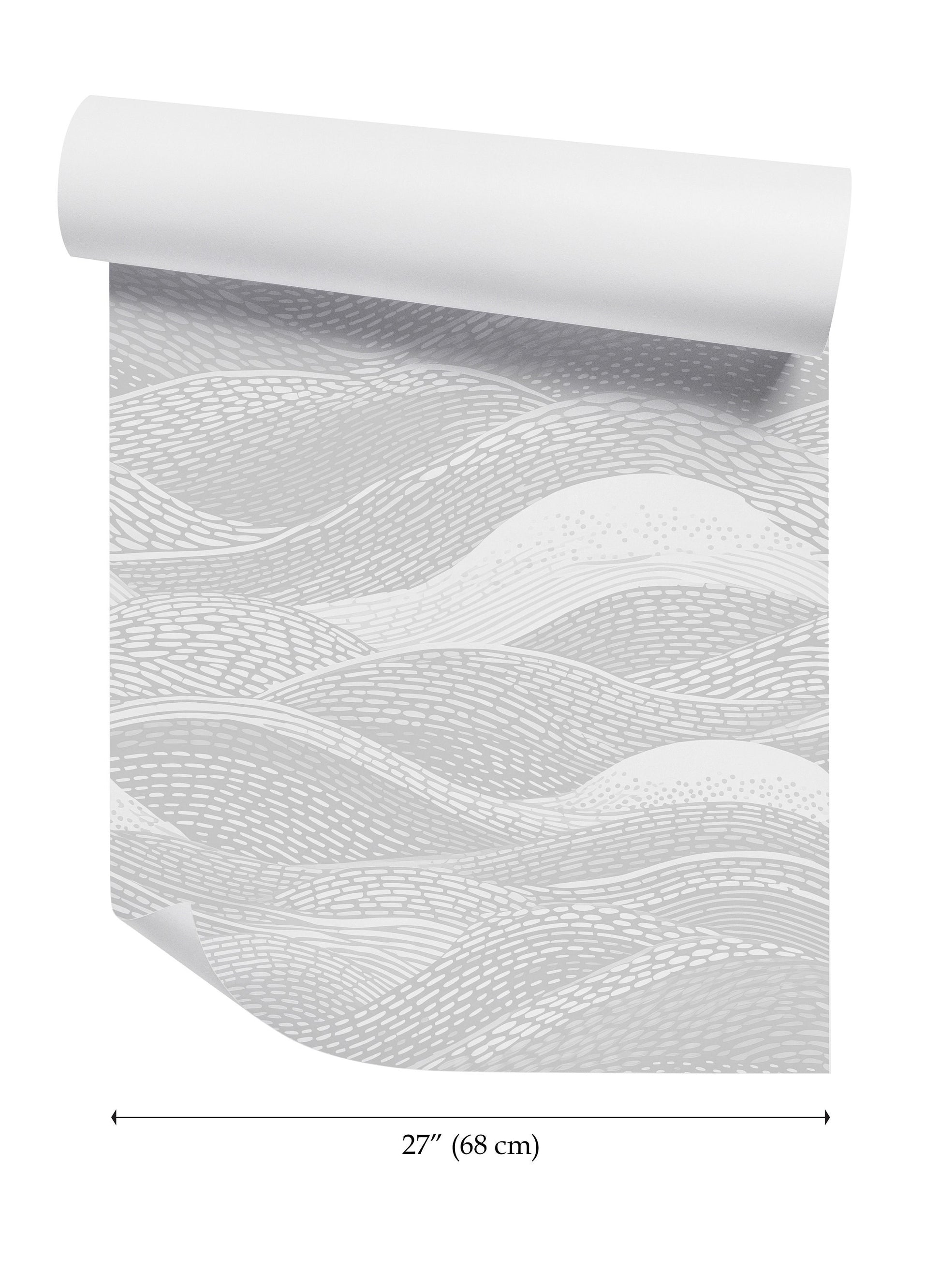 a white wallpaper with wavy lines on it